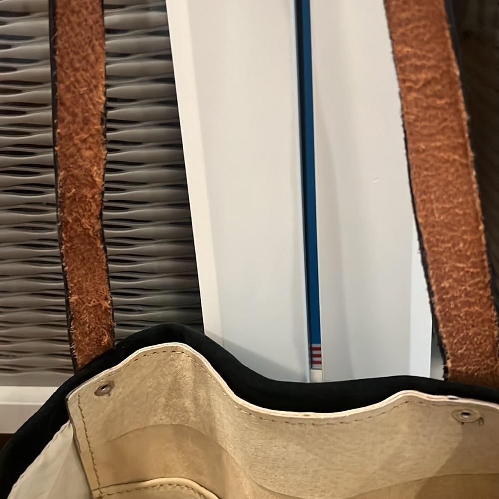 Vintage Tan and Black Zebra-Print Tote Bag - Picture 6 of 6